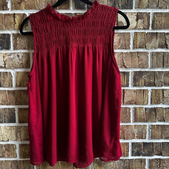 Banana Republic Sleeveless Burgundy Blouse - Picture 6 of 8